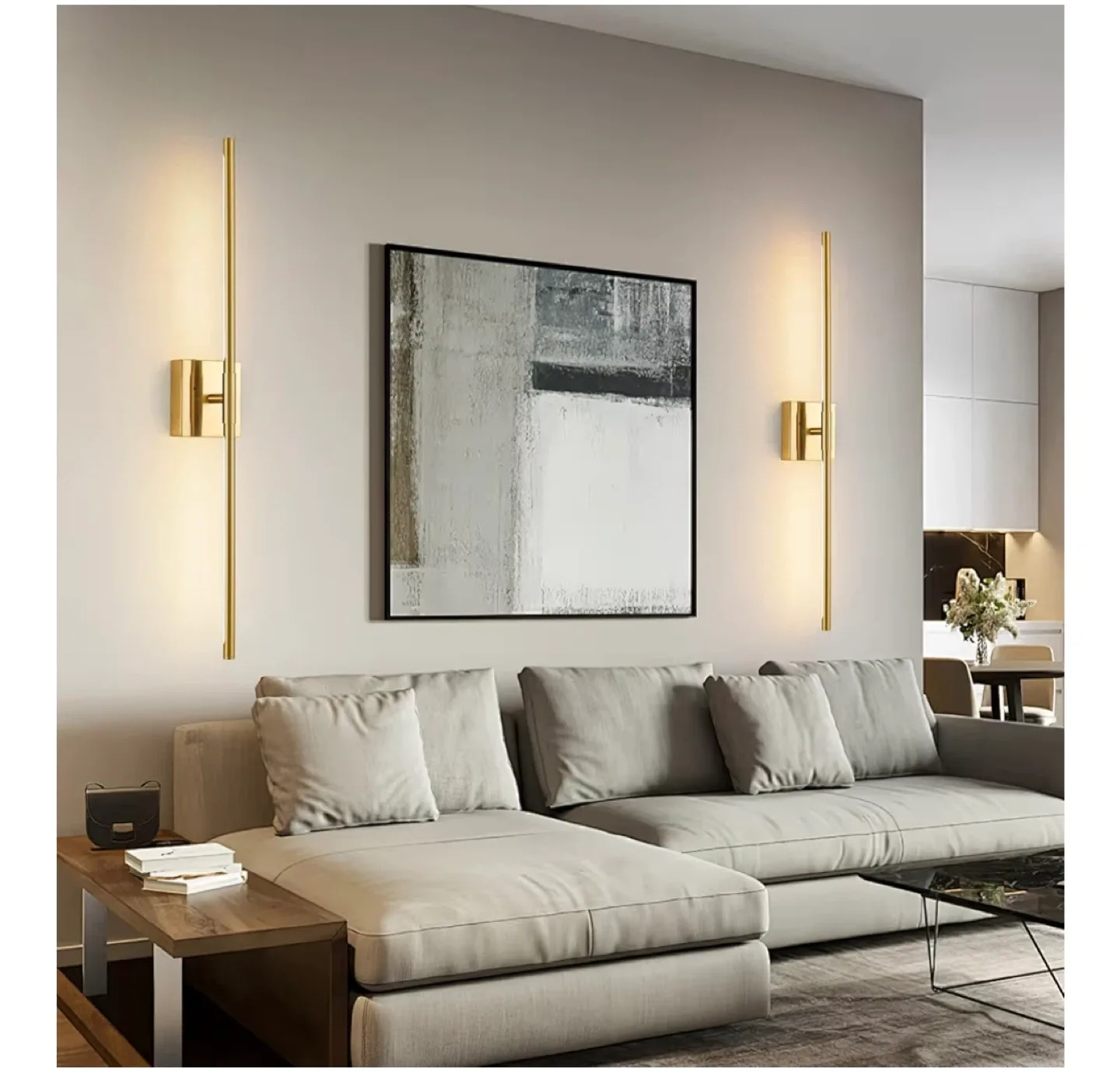 40” Wall Sconces Light Fixtures Rechargeable - Gold image indicator(3)