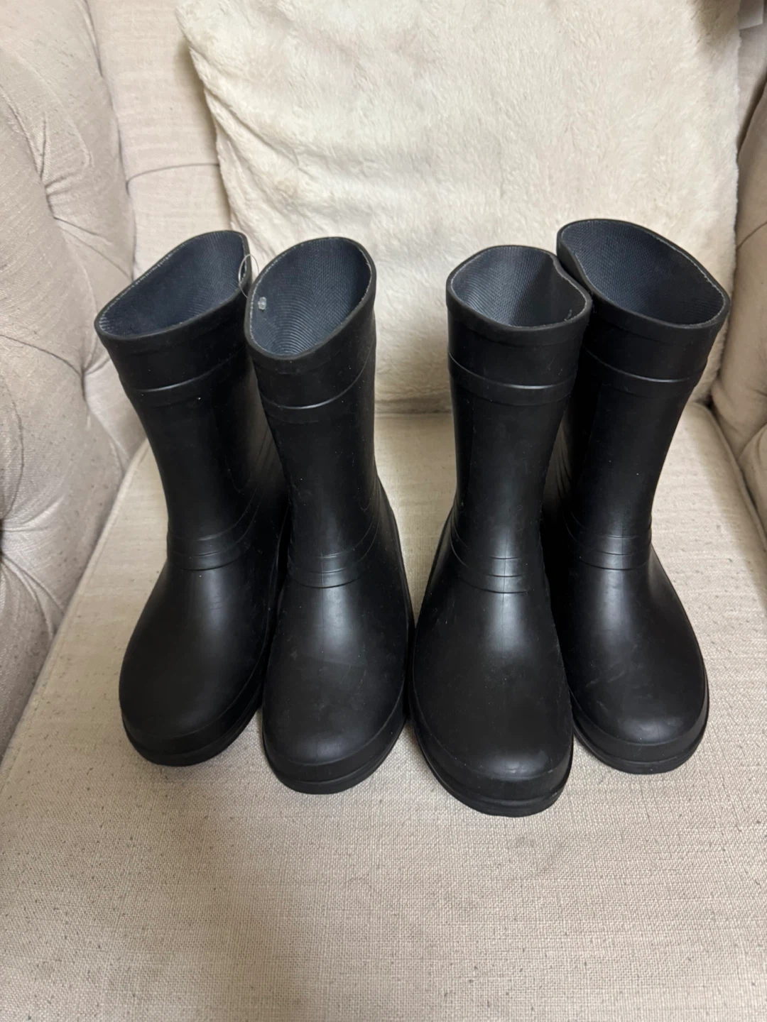 Black Rain Boots - Size 4 - 10 each