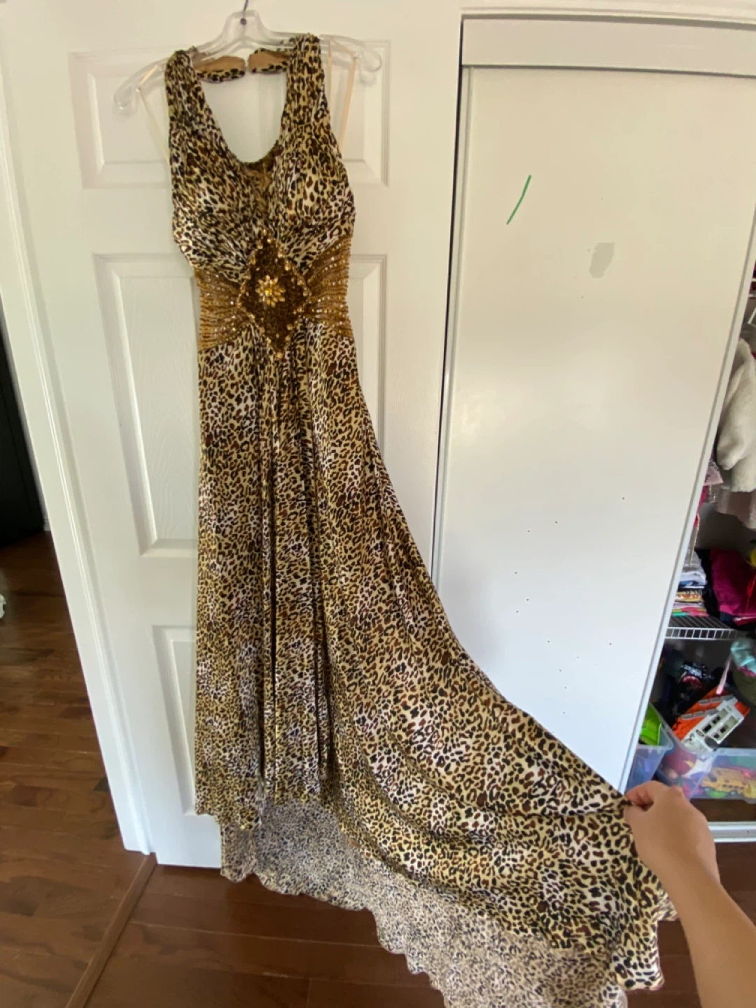 Leopard Print Halter Maxi Dress - photo 5