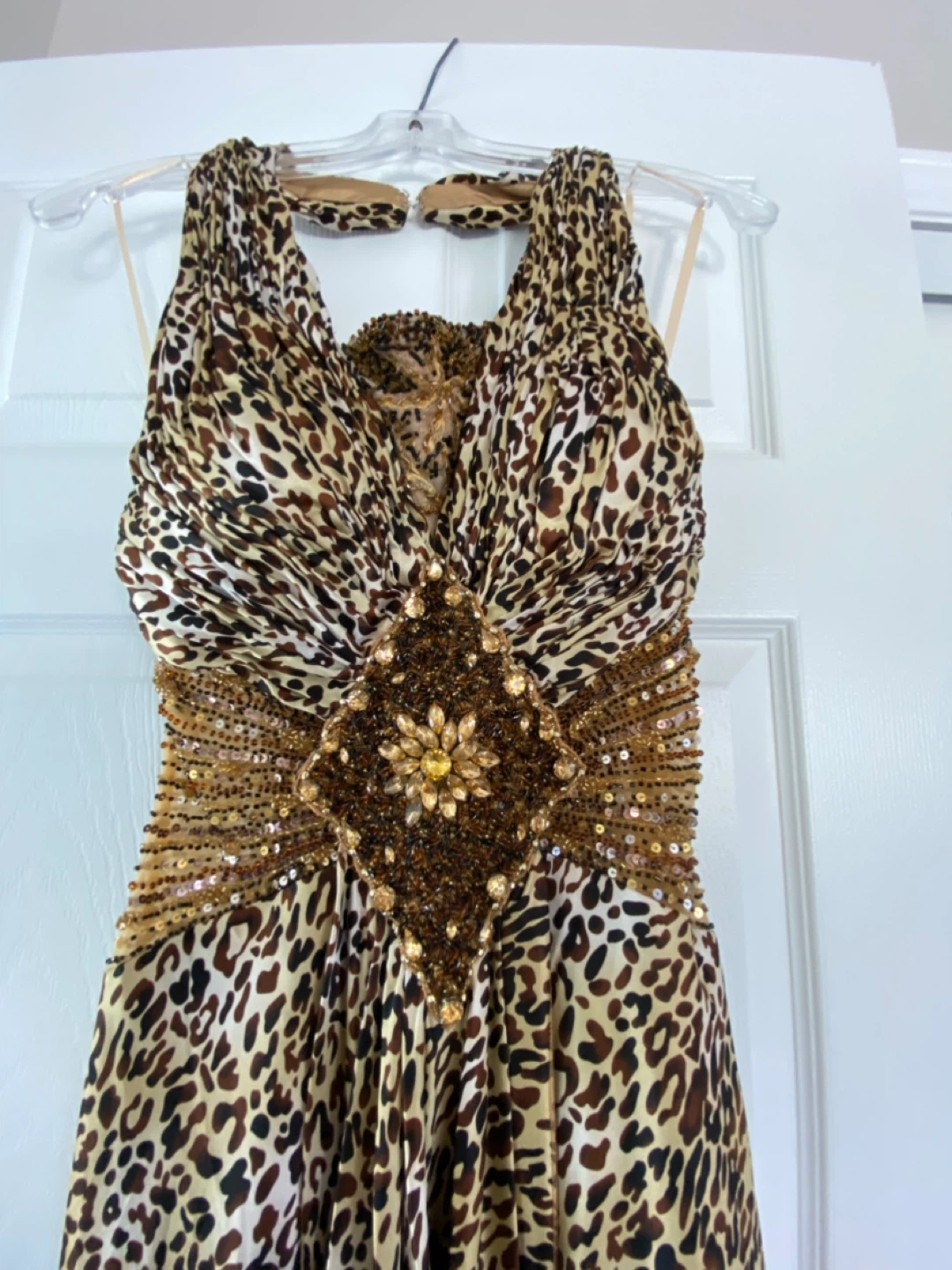 Leopard Print Halter Maxi Dress - photo 3