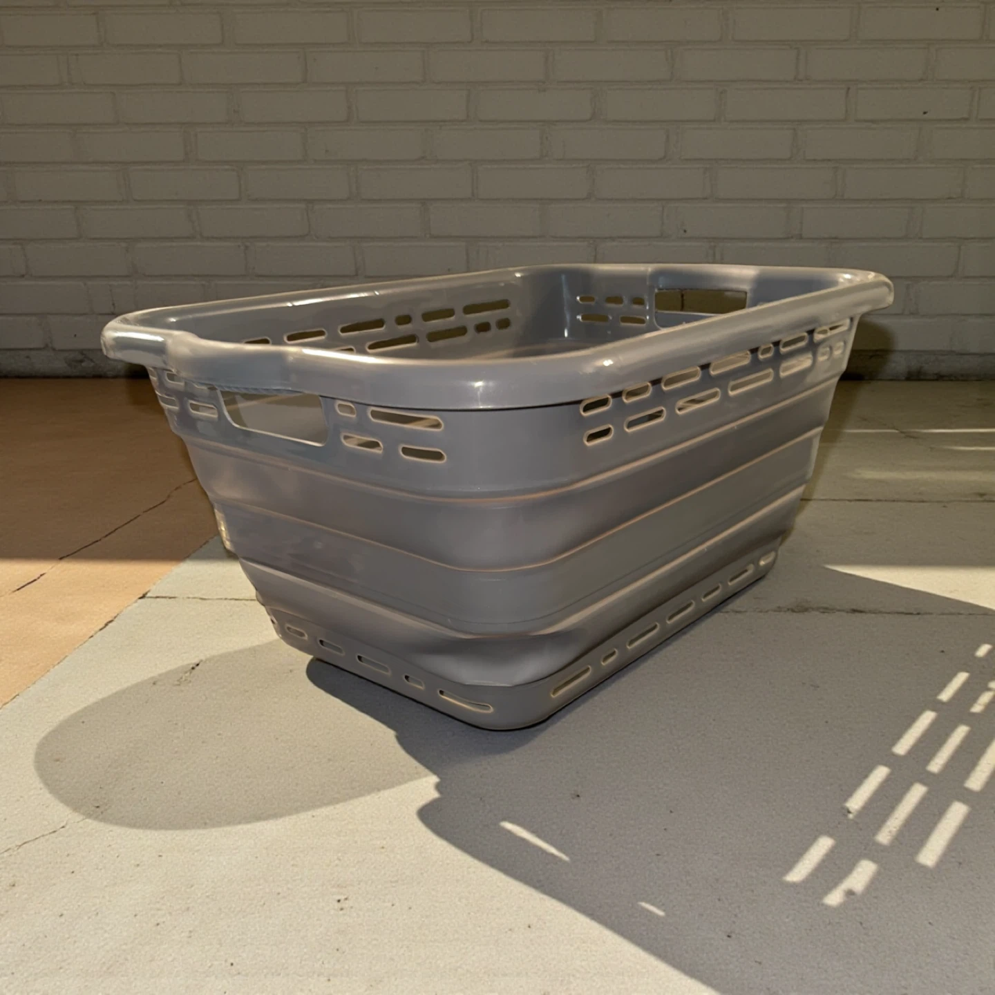 Collapsible Laundry Basket - Gray - photo 3