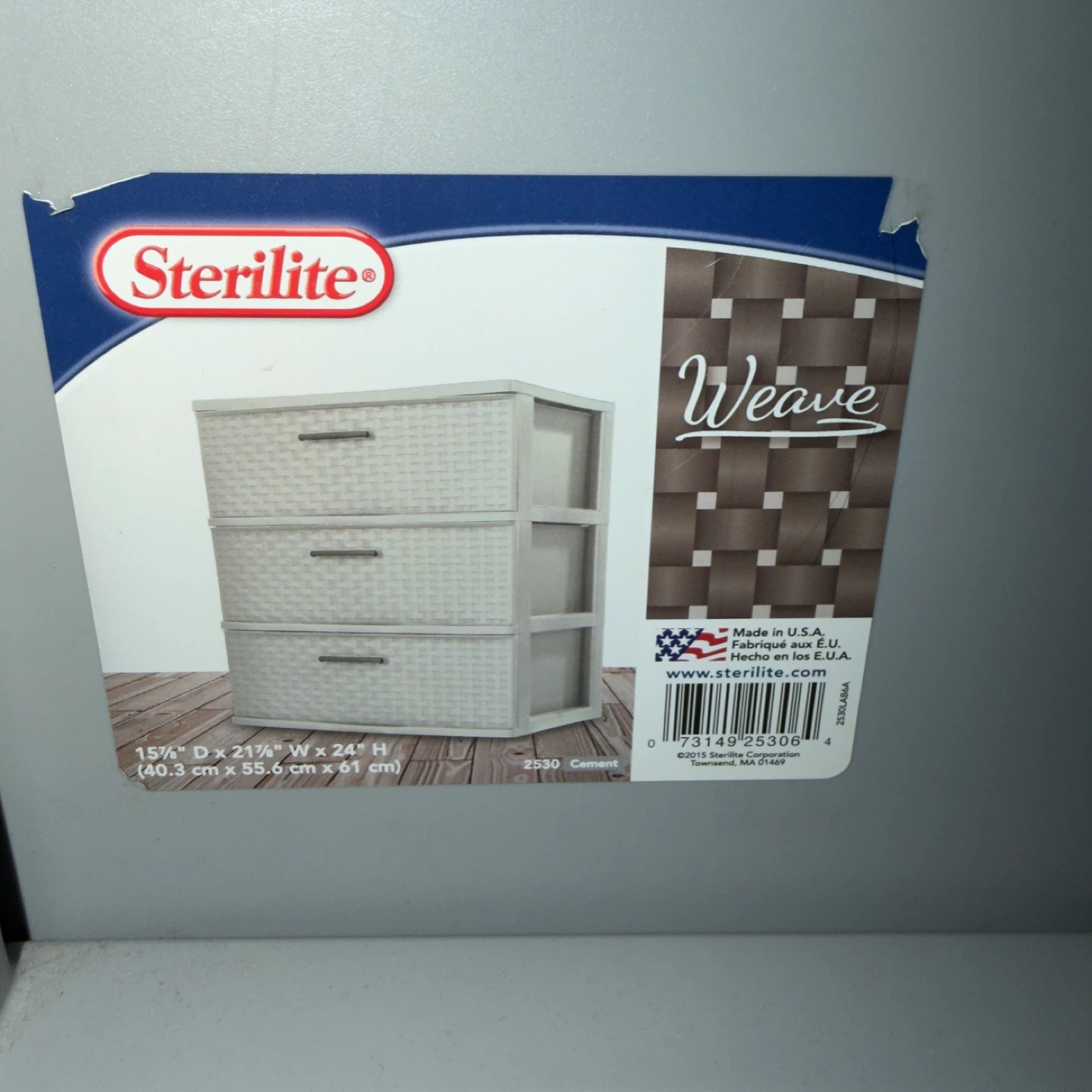Sterilite Weave 3-Drawer Storage Tower - photo 3