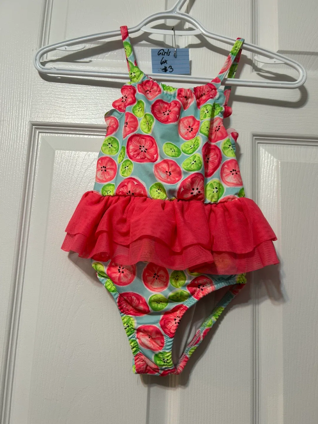 Girls Sz 6x (colourful bathing suit)