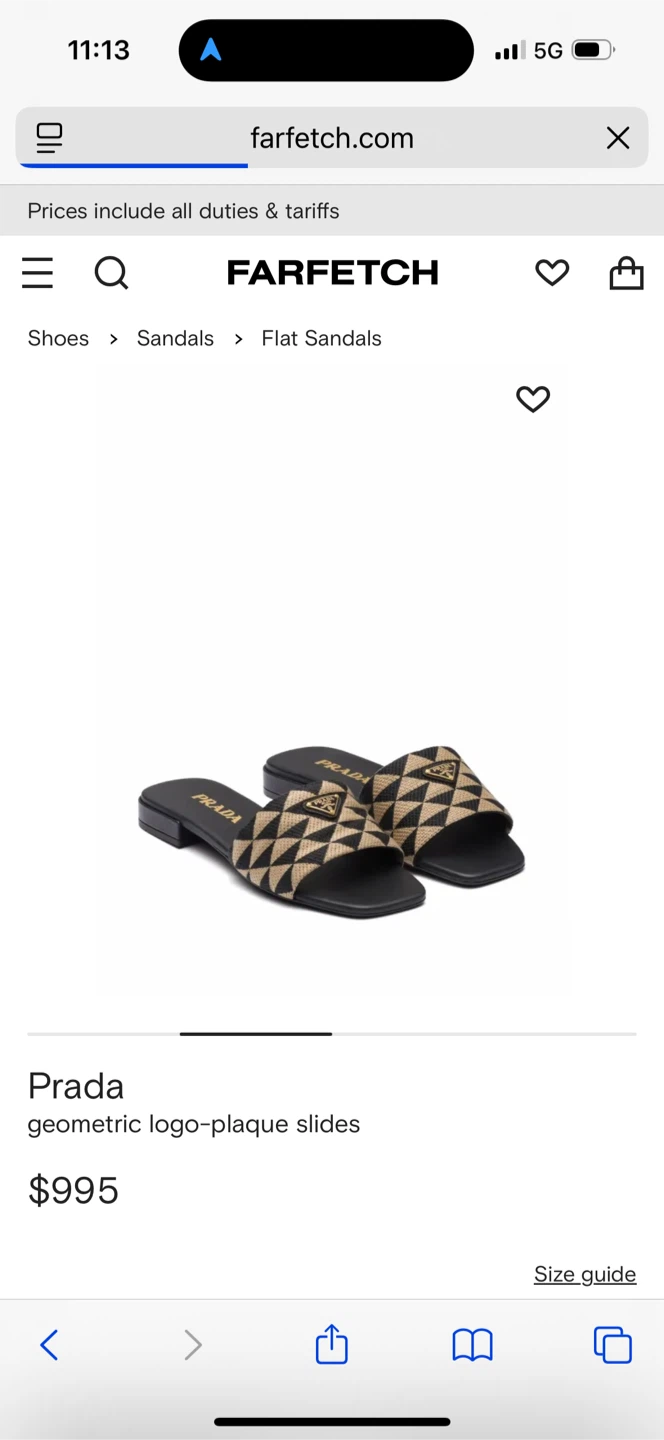 Prada Geometric Logo Slides - Size 37 - photo 3