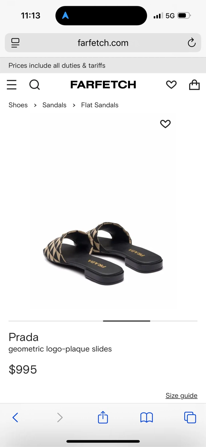 Prada Geometric Logo Slides - Size 37 - photo 5