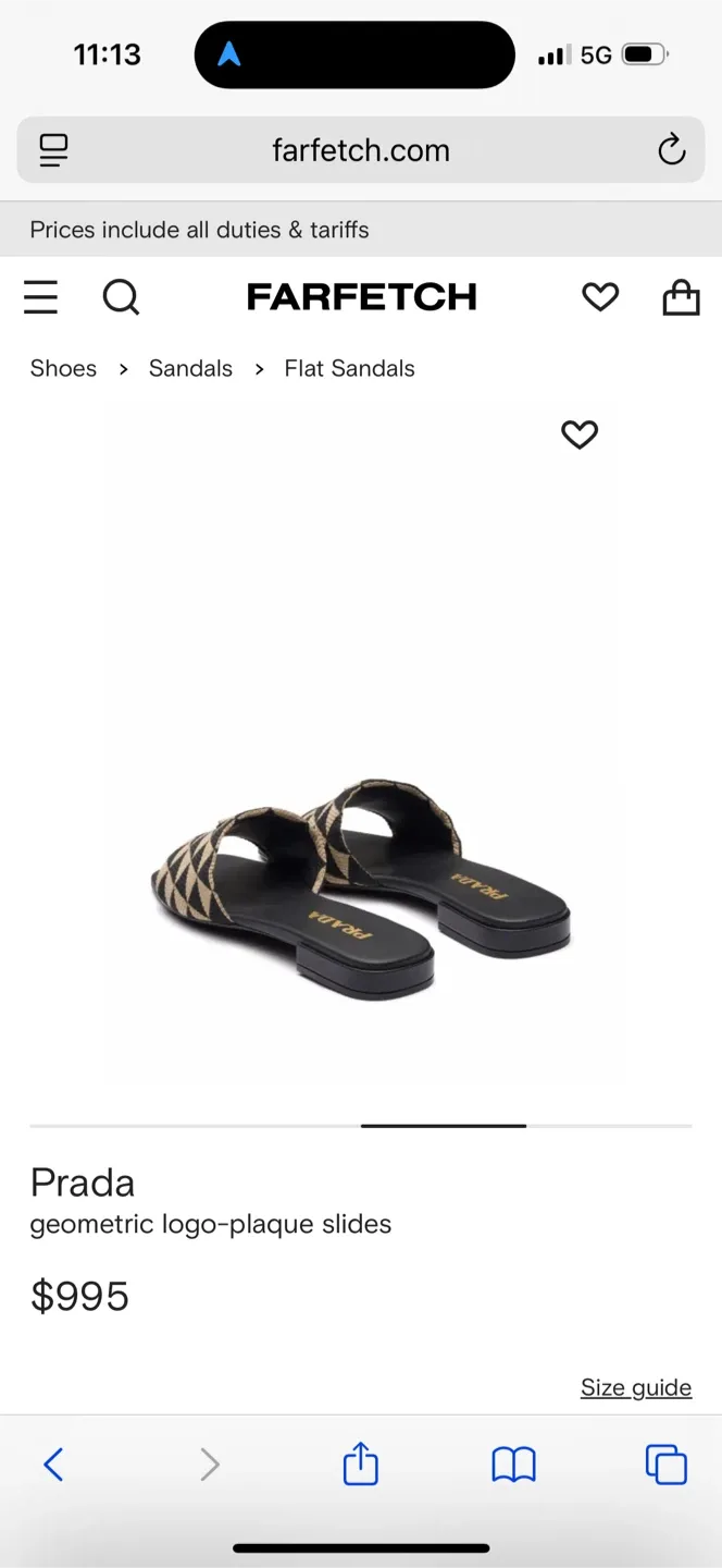 Prada Geometric Logo Slides - Size 37 image indicator(5)