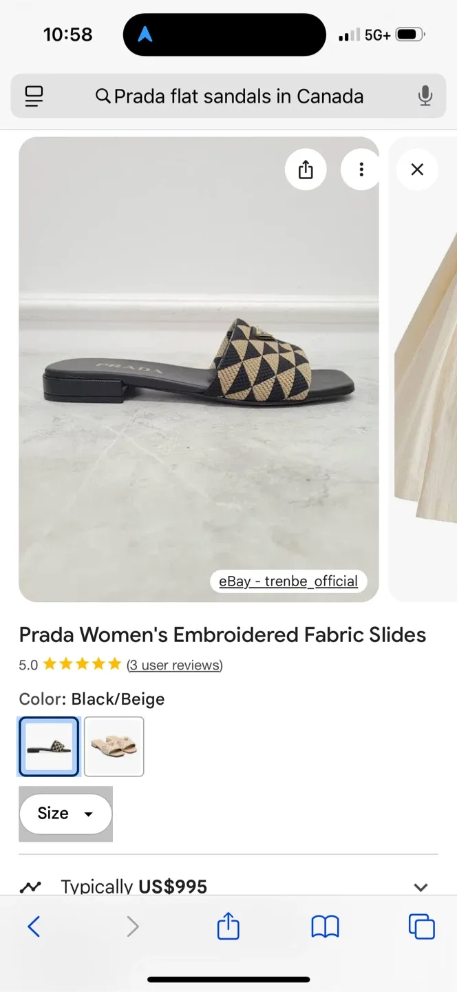 Prada Geometric Logo Slides - Size 37 image indicator(7)