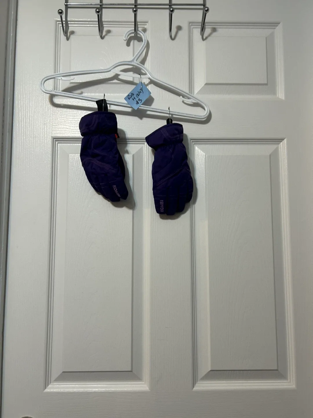 Girls gloves dark purple (sz M 8/10)