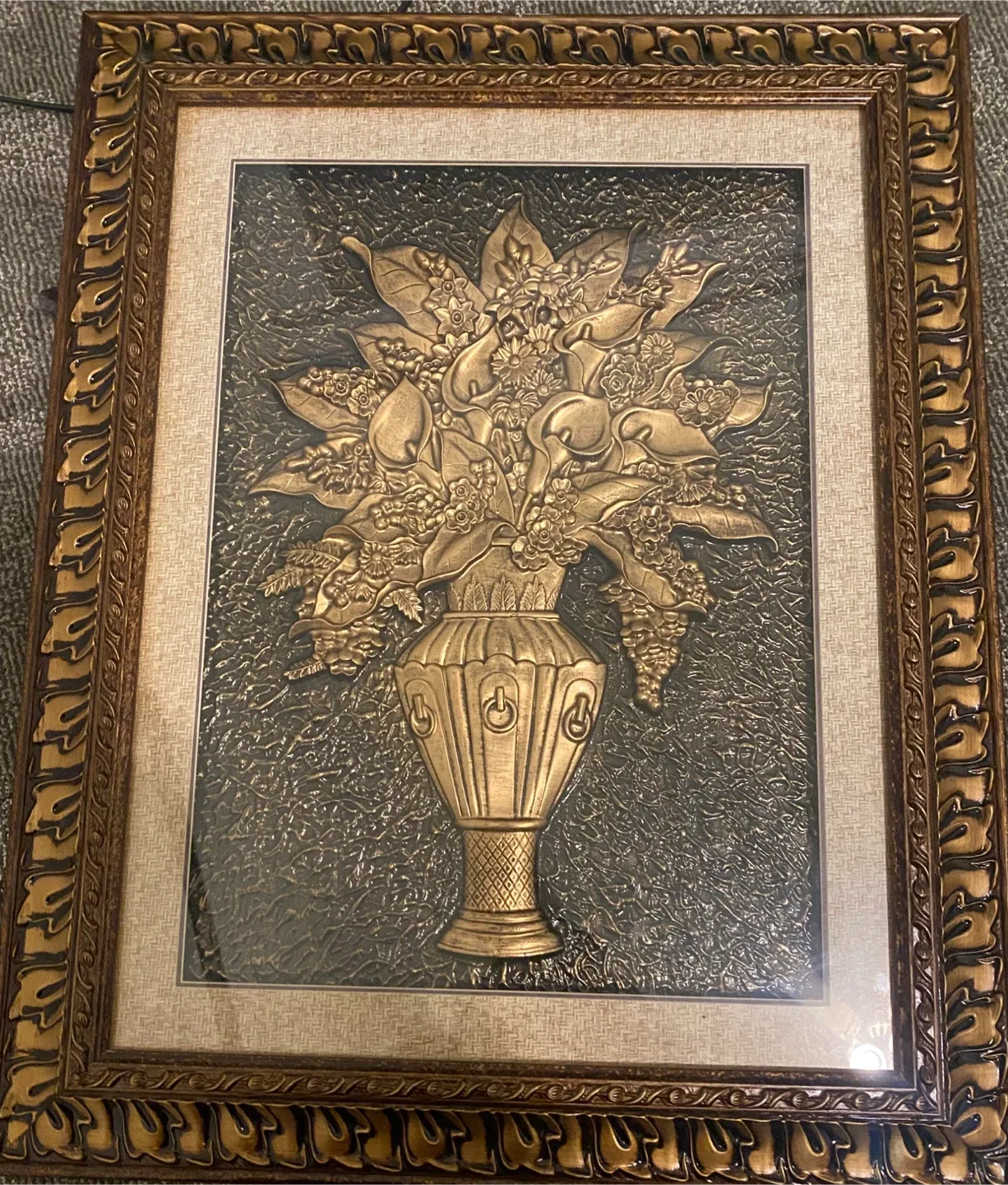 Vintage Framed Floral Wall Art