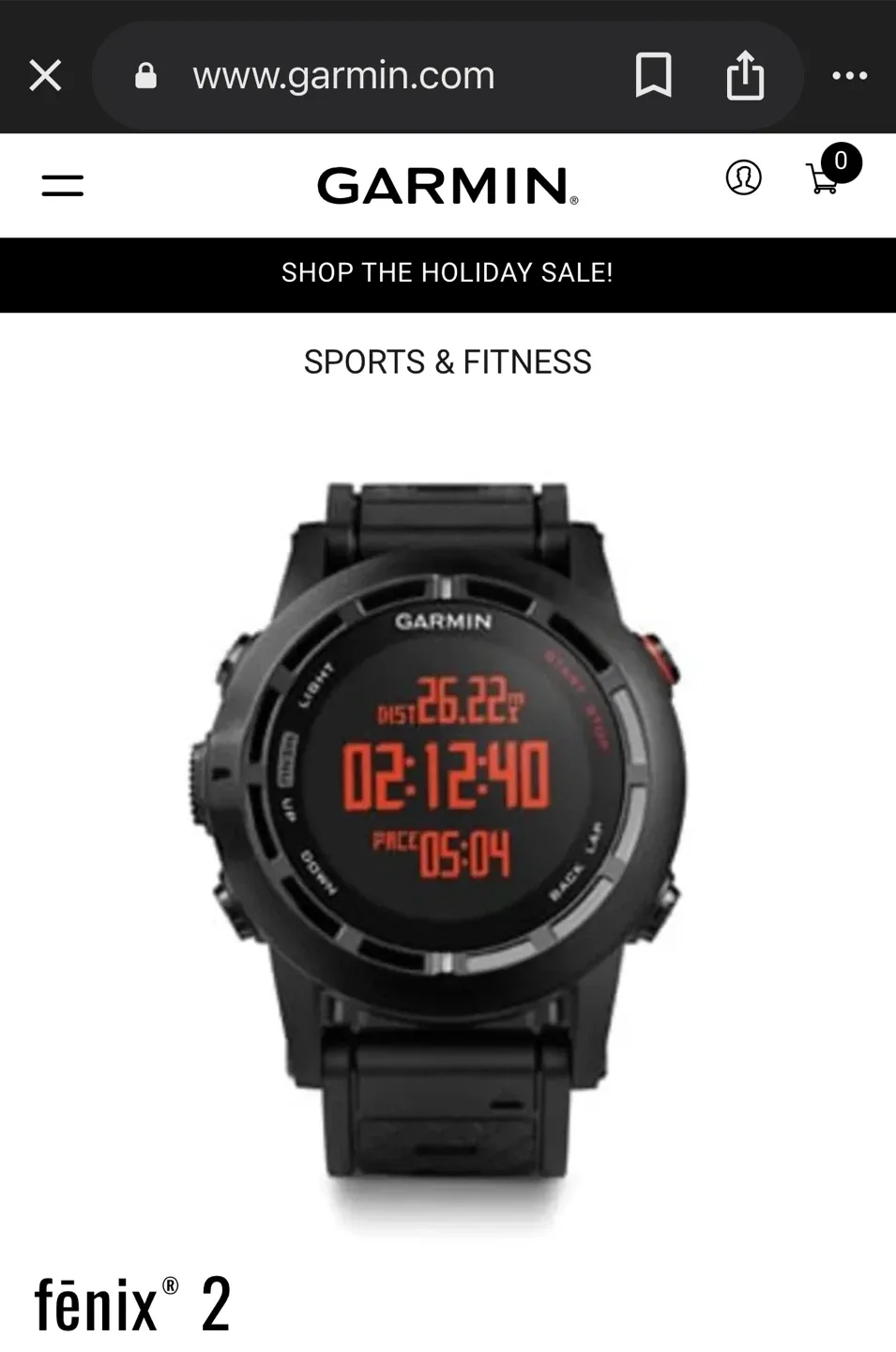 Garmin Fenix 2 Multisport Training GPS Watch - New in Box! thumbnail