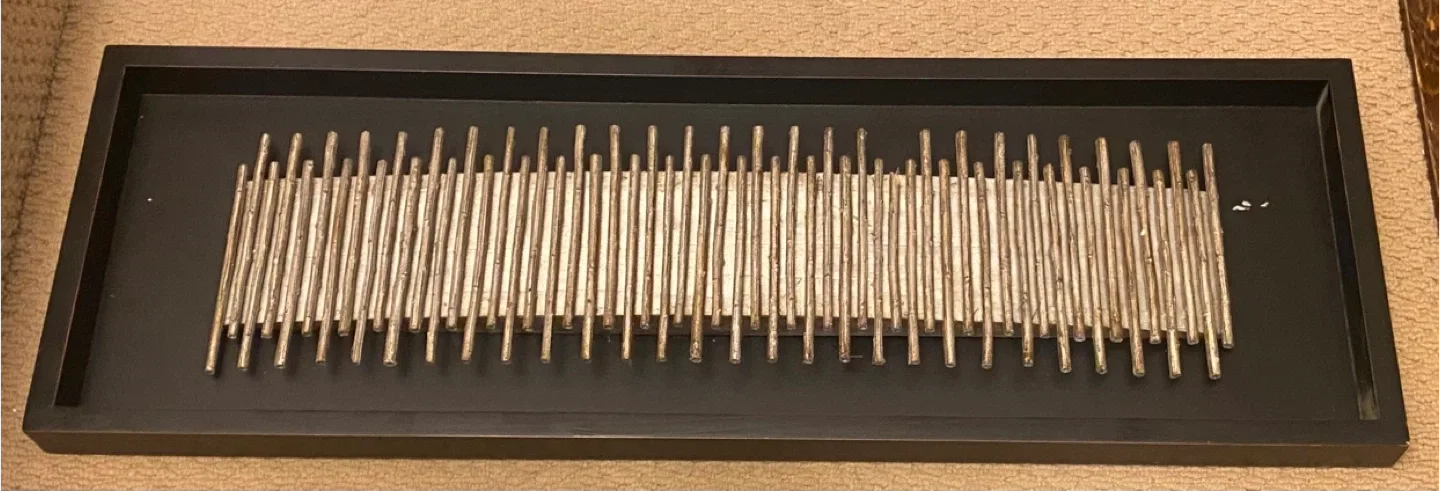 Framed Silver Rods Wall Art