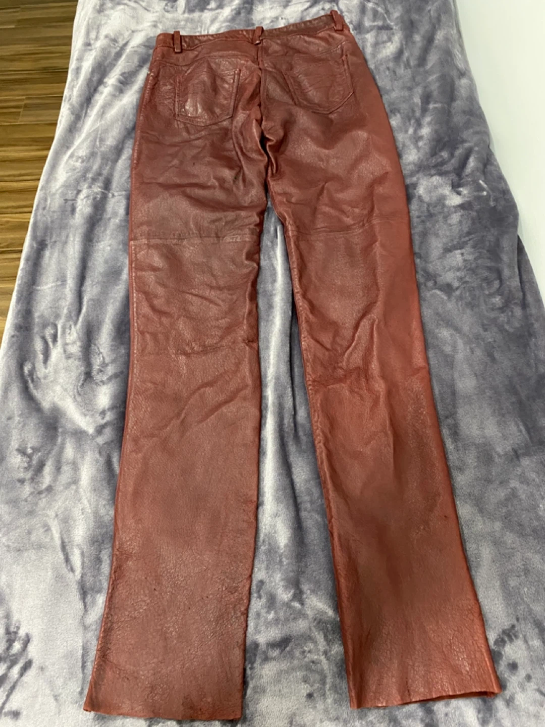 Danier Leather Pants - Burgundy