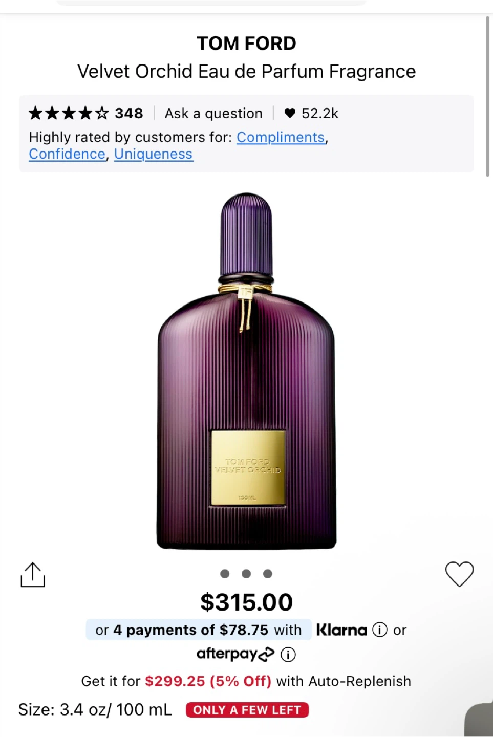 Tom Ford Velvet Orchid Eau de Parfum 100ml