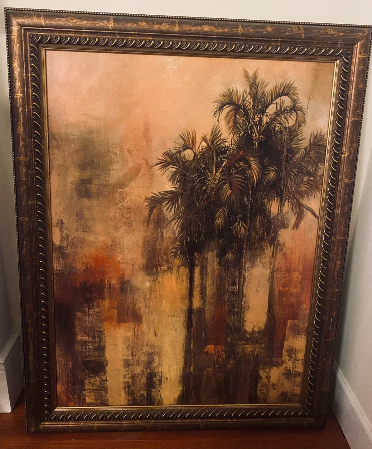 A paining of beautiful palm trees in a frame image indicator(2)