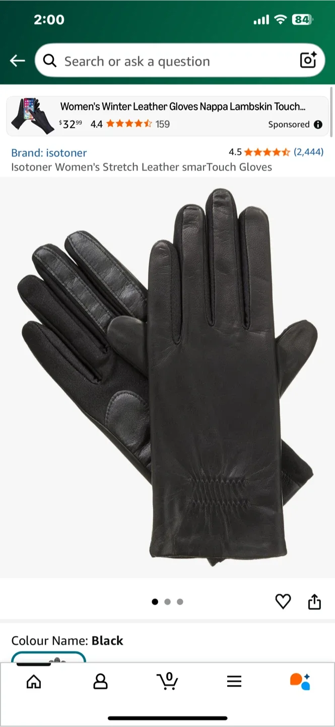 Isotoner Women's Leather Gloves image indicator(3)