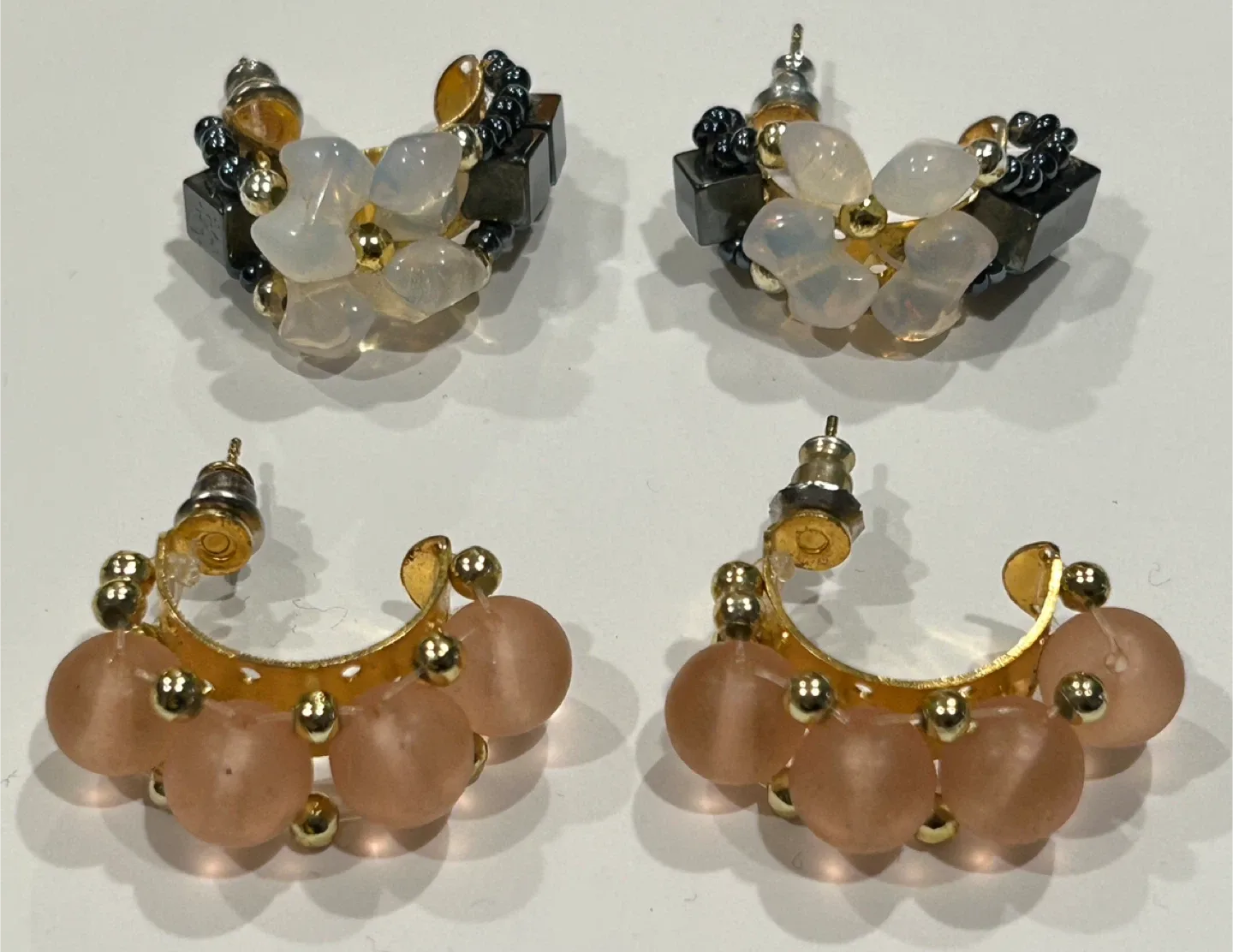 Beautiful Beaded Curved Stud Earrings ($7 each)