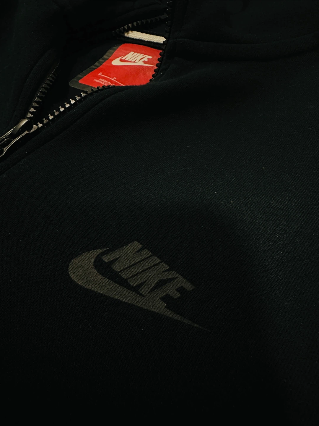Nike Black Tech Fleece Full Zip Hoodie - Size Small - photo 3