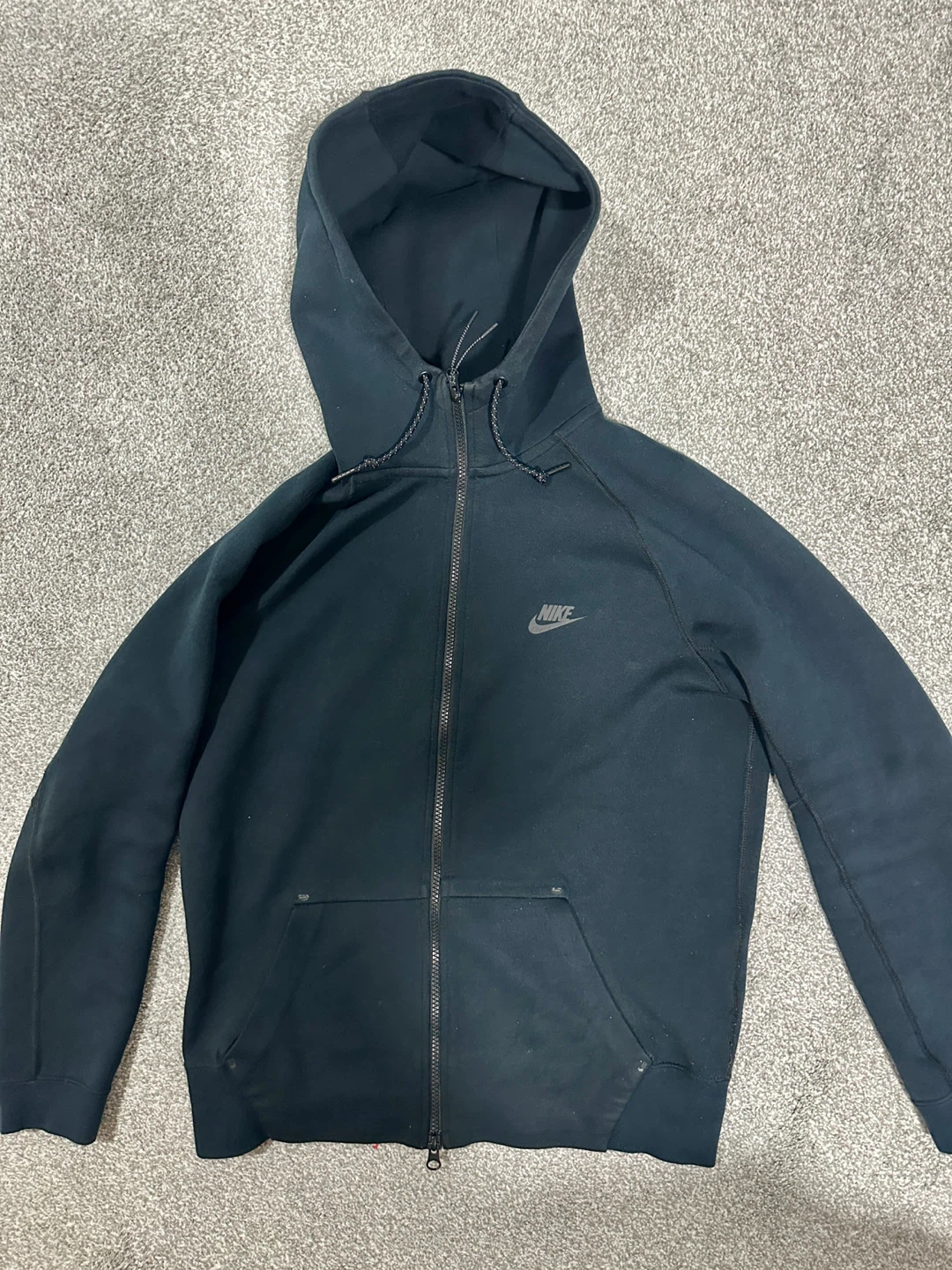 Nike Black Tech Fleece Full Zip Hoodie - Size Small
