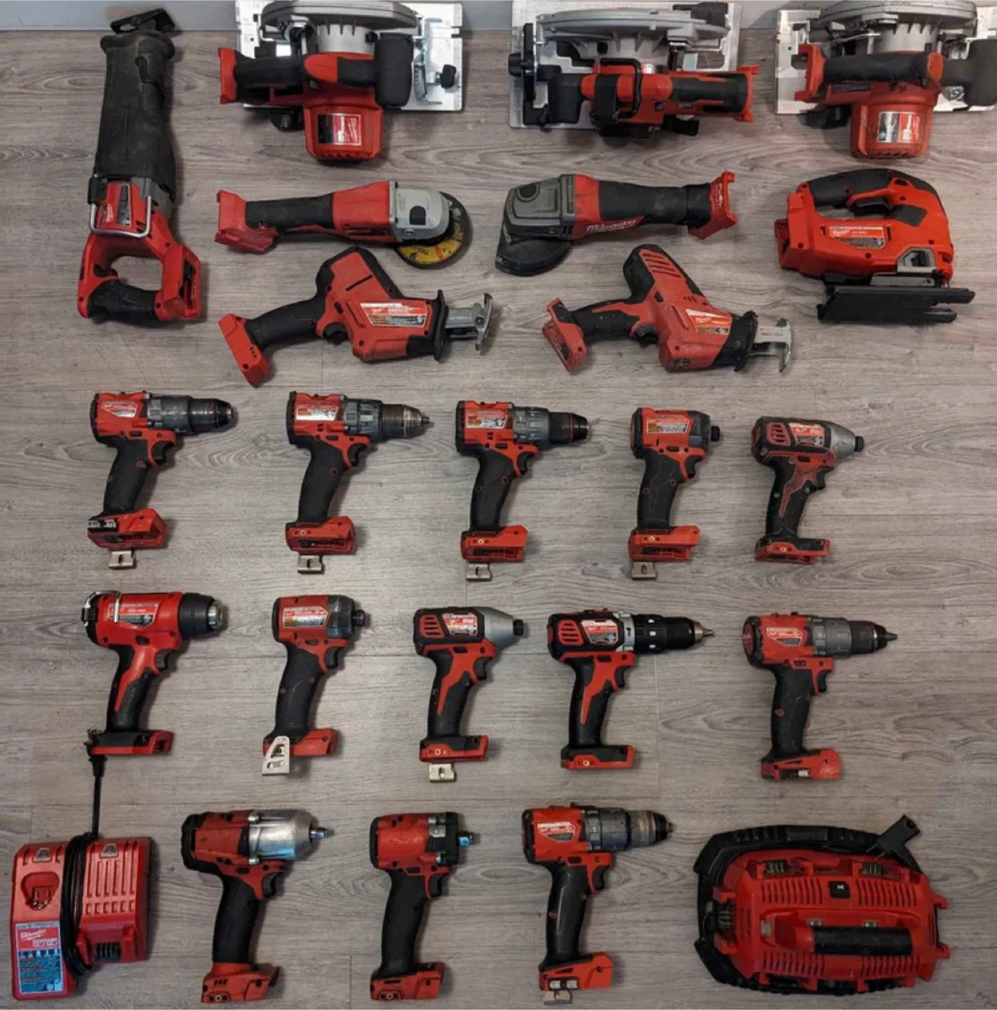 Milwaukee tools and batteries