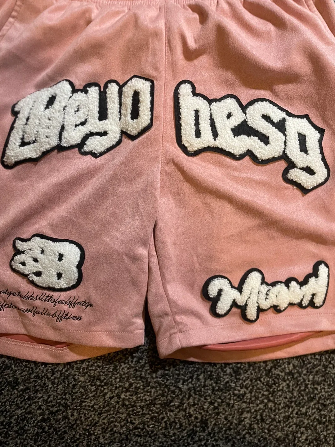 Pink Shorts with embroidery  design image indicator(2)