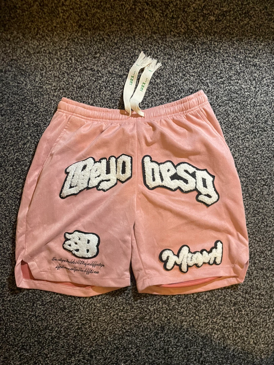 Pink Shorts with embroidery  design