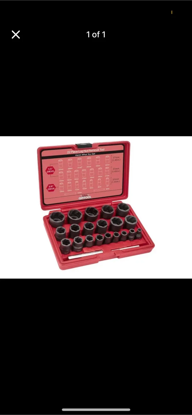 QIFITOOL 22 Piece Lug Nut Removal Tool Set