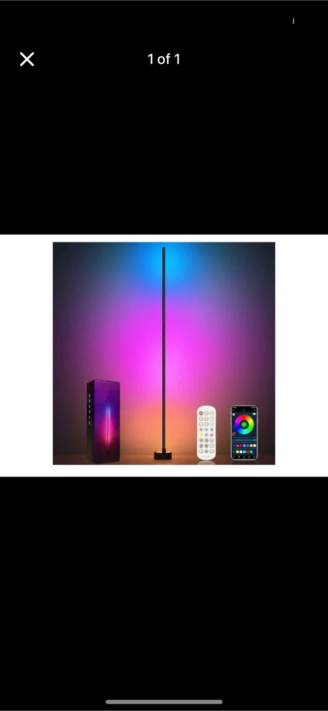 Color Changing LED Corner Floor Lamp