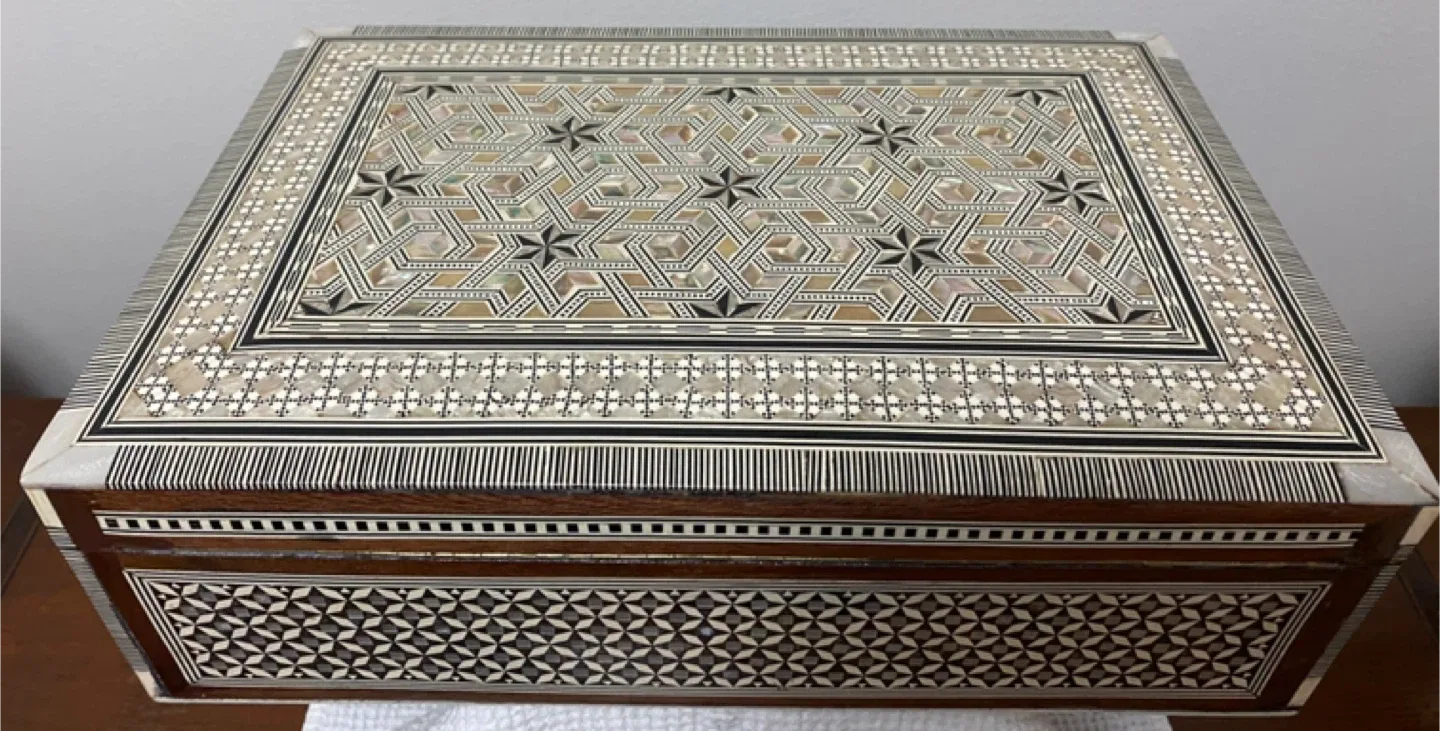 Wooden Jewellery Box with Red Velvet Interior image indicator(2)