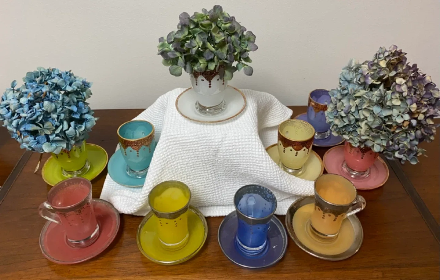 Vintage Syrian Coffee Cup Set (10 Cups & Saucers) thumbnail