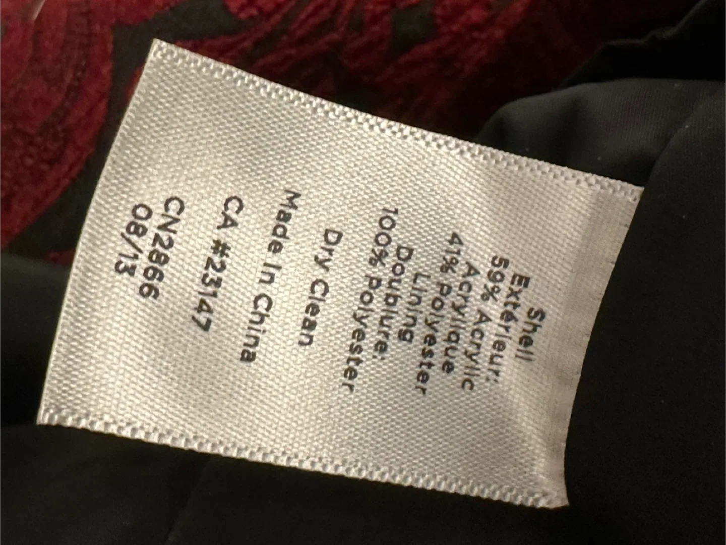 Talbots Red & Black Skirt - Size 18 image indicator(5)