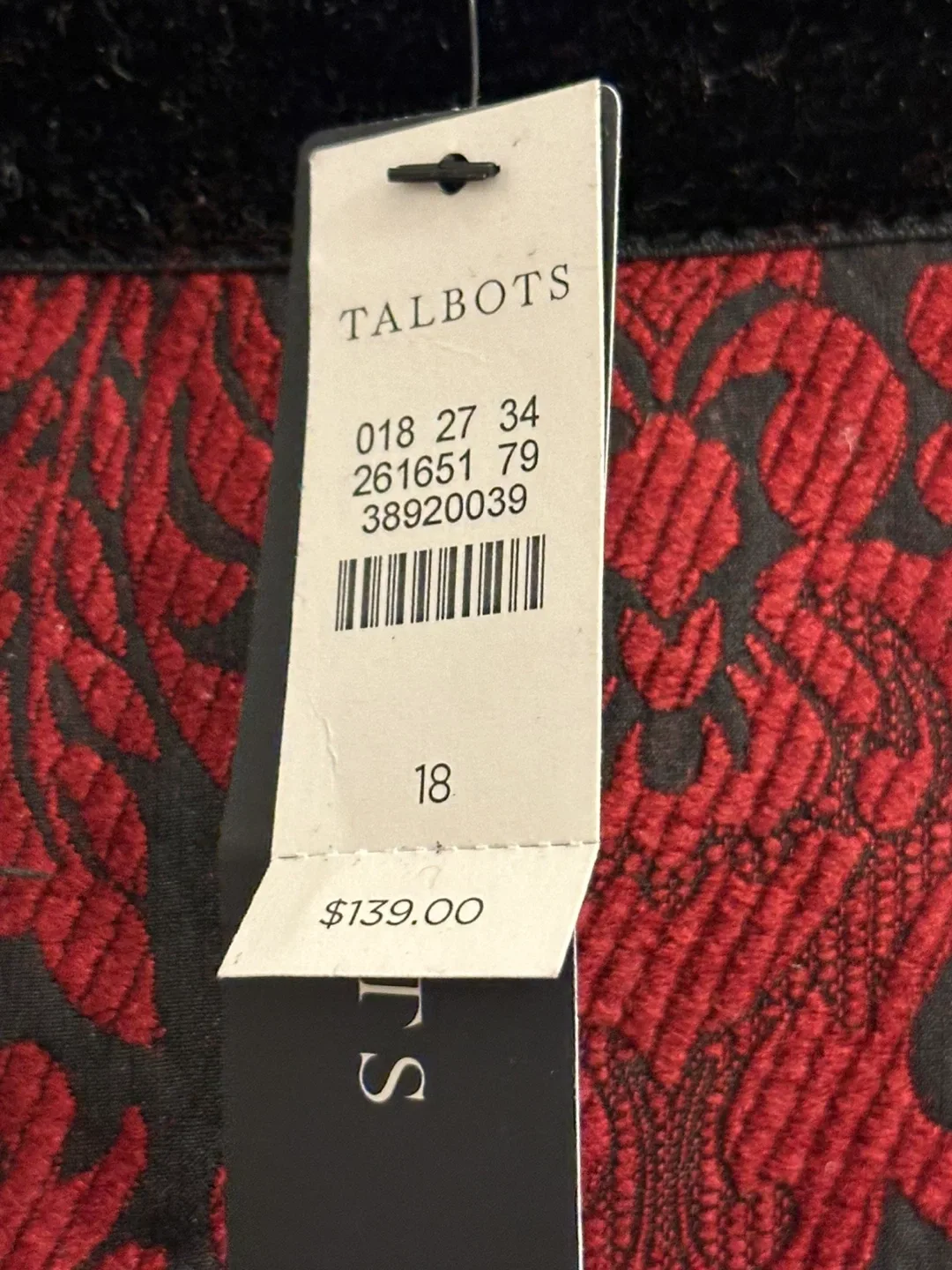 Talbots Red & Black Skirt - Size 18 image indicator(3)