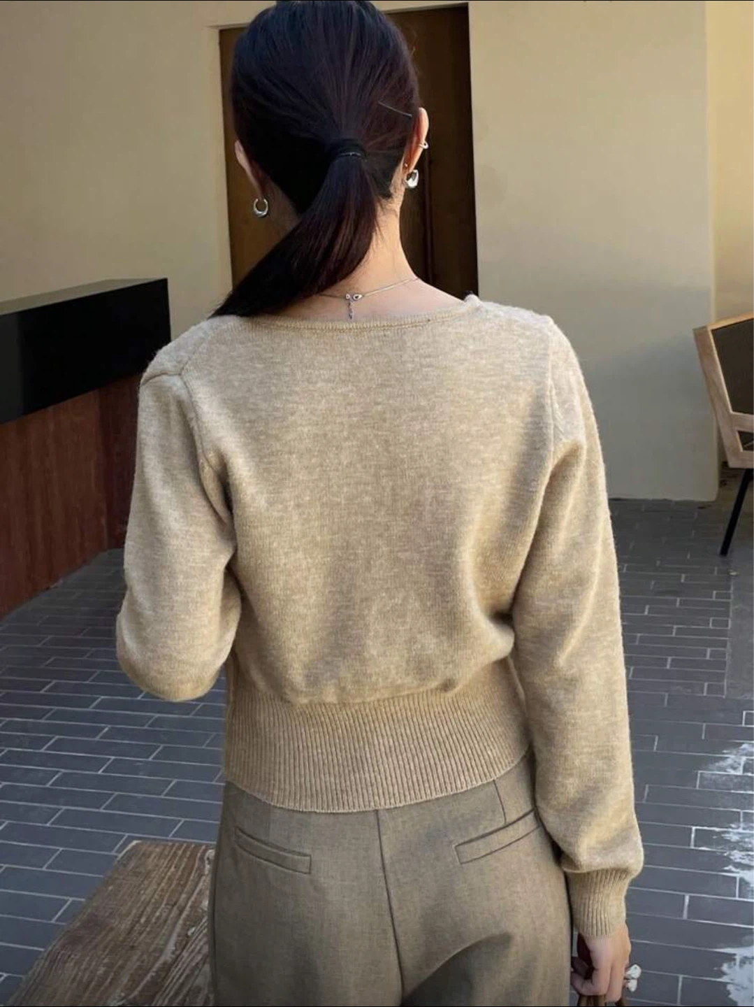Apricot Knit Cardigan - photo 2