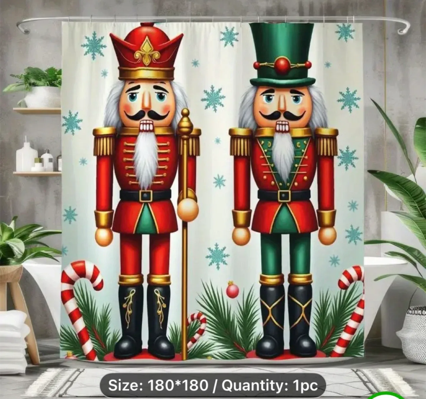 Nutcracker Shower Curtain - 180x180cm image indicator(4)