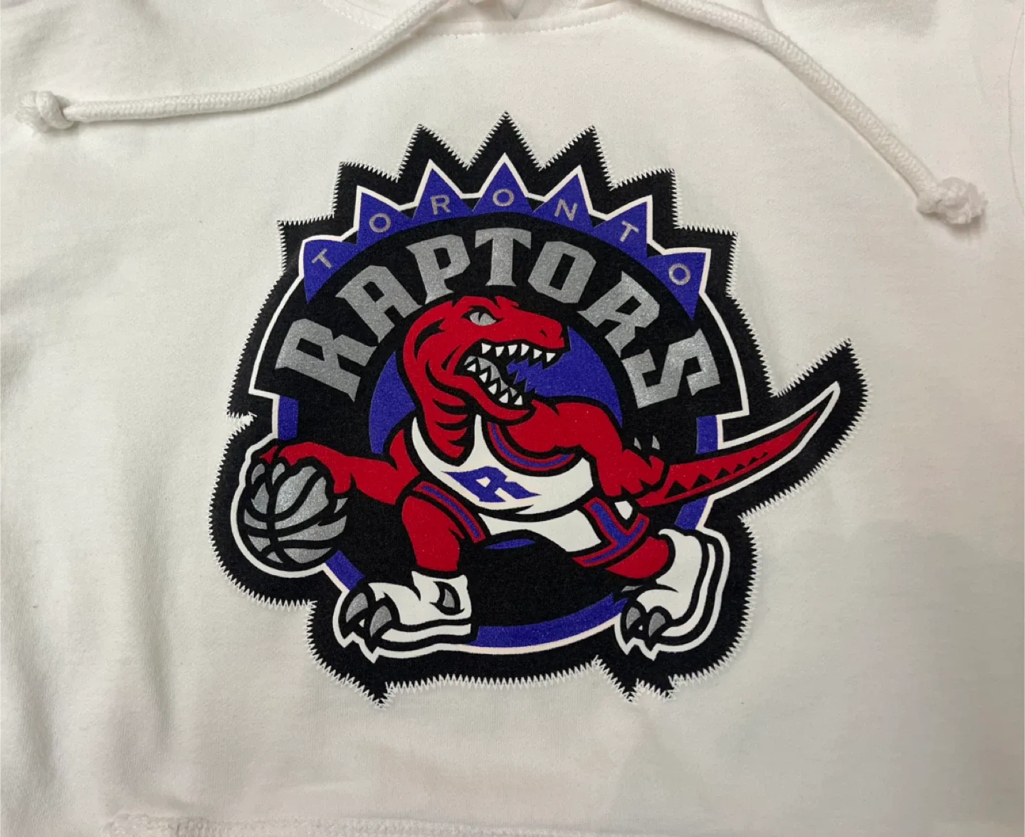 Men’s Size Large - Toronto Raptors White Hoodie image indicator(2)