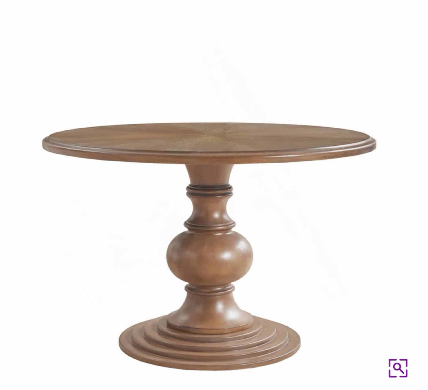 Lexi Wood Pedestal Dining Table, 46 in - photo 3
