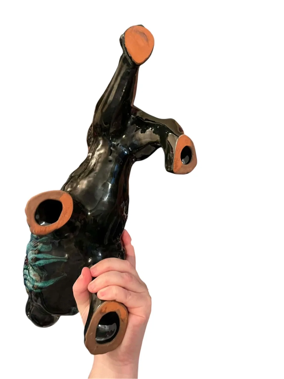 BLUE MOUNTAIN POTTERY - LARGE GREEN LION image indicator(4)