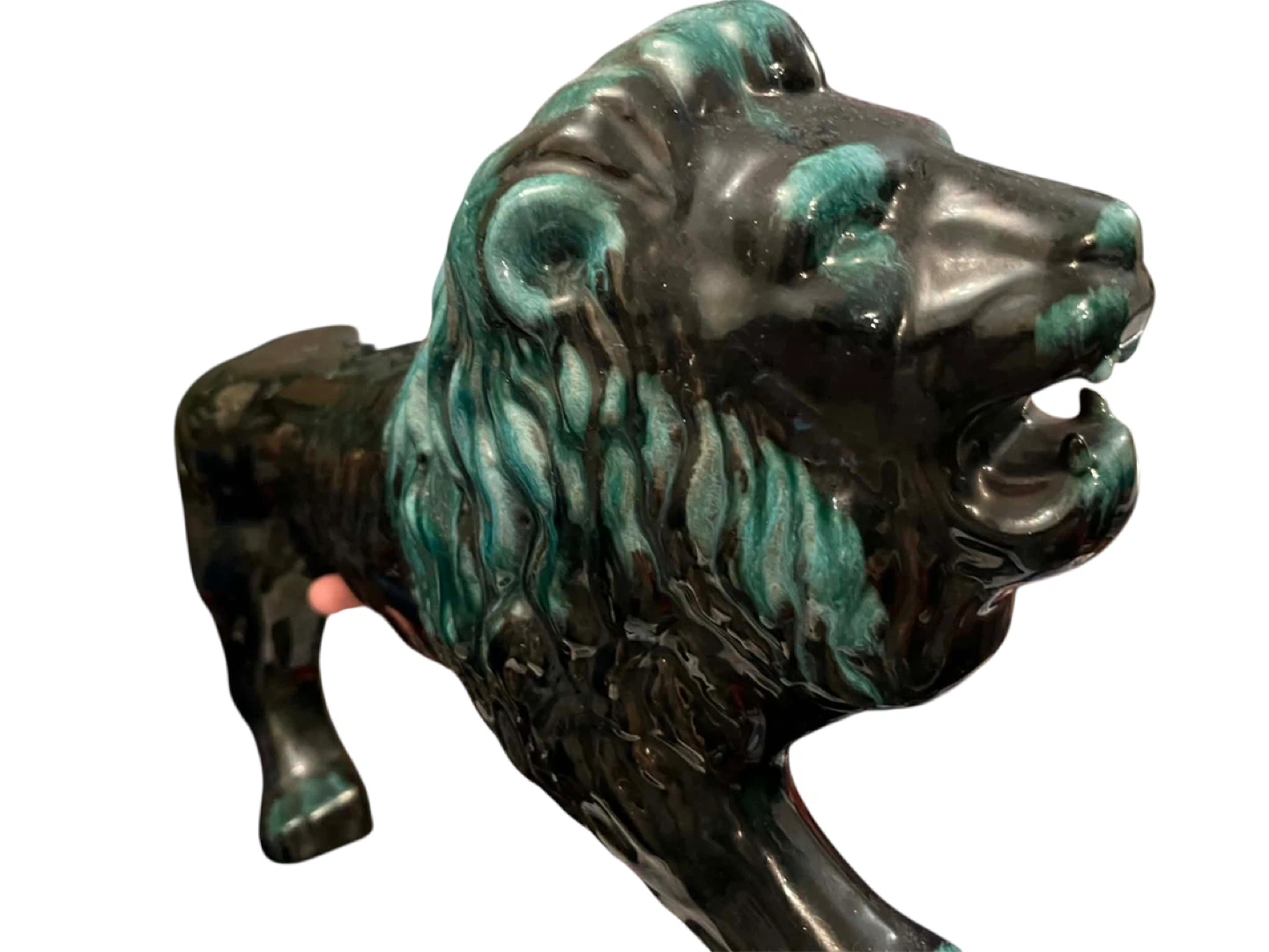 BLUE MOUNTAIN POTTERY - LARGE GREEN LION