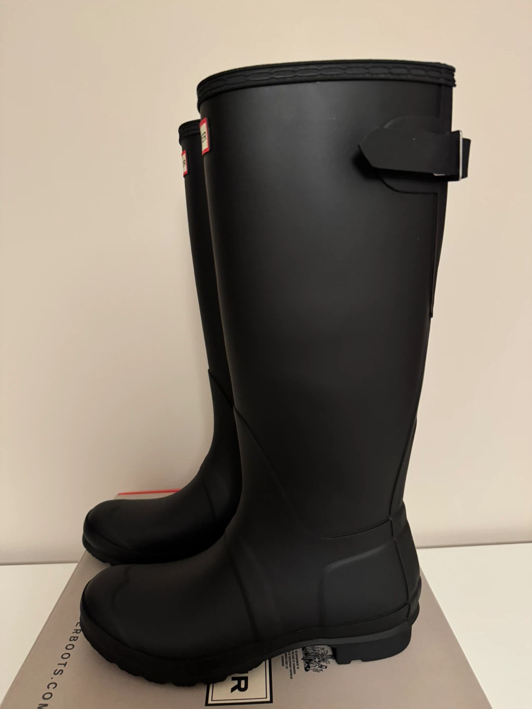 Hunter Black Original Tall Adjustable Boot, Size 7 - photo 2