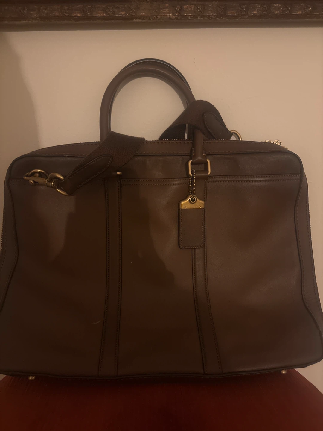 Coach Brown Leather Briefcase - photo 2