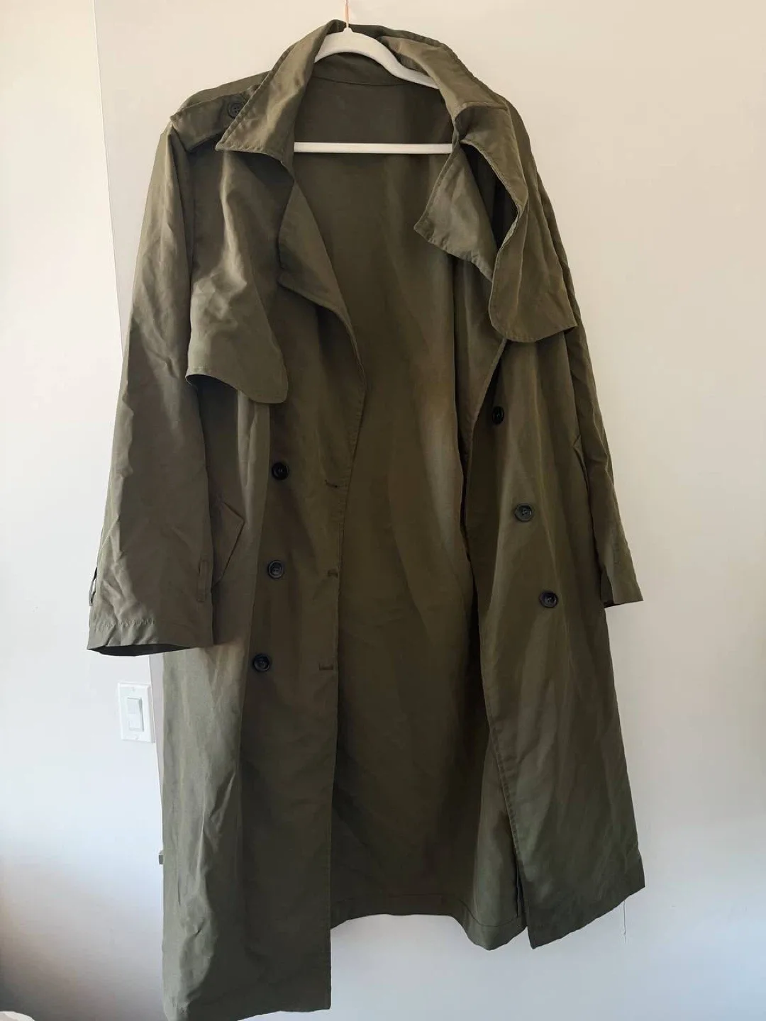 Olive Green Trench Coat , XL-XXL image indicator(3)