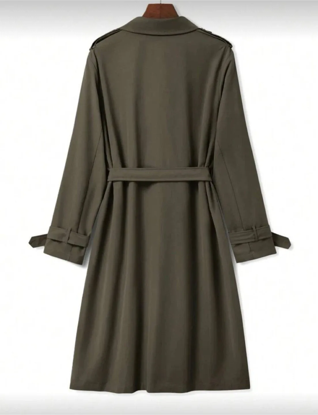 Olive Green Trench Coat , XL-XXL image indicator(2)