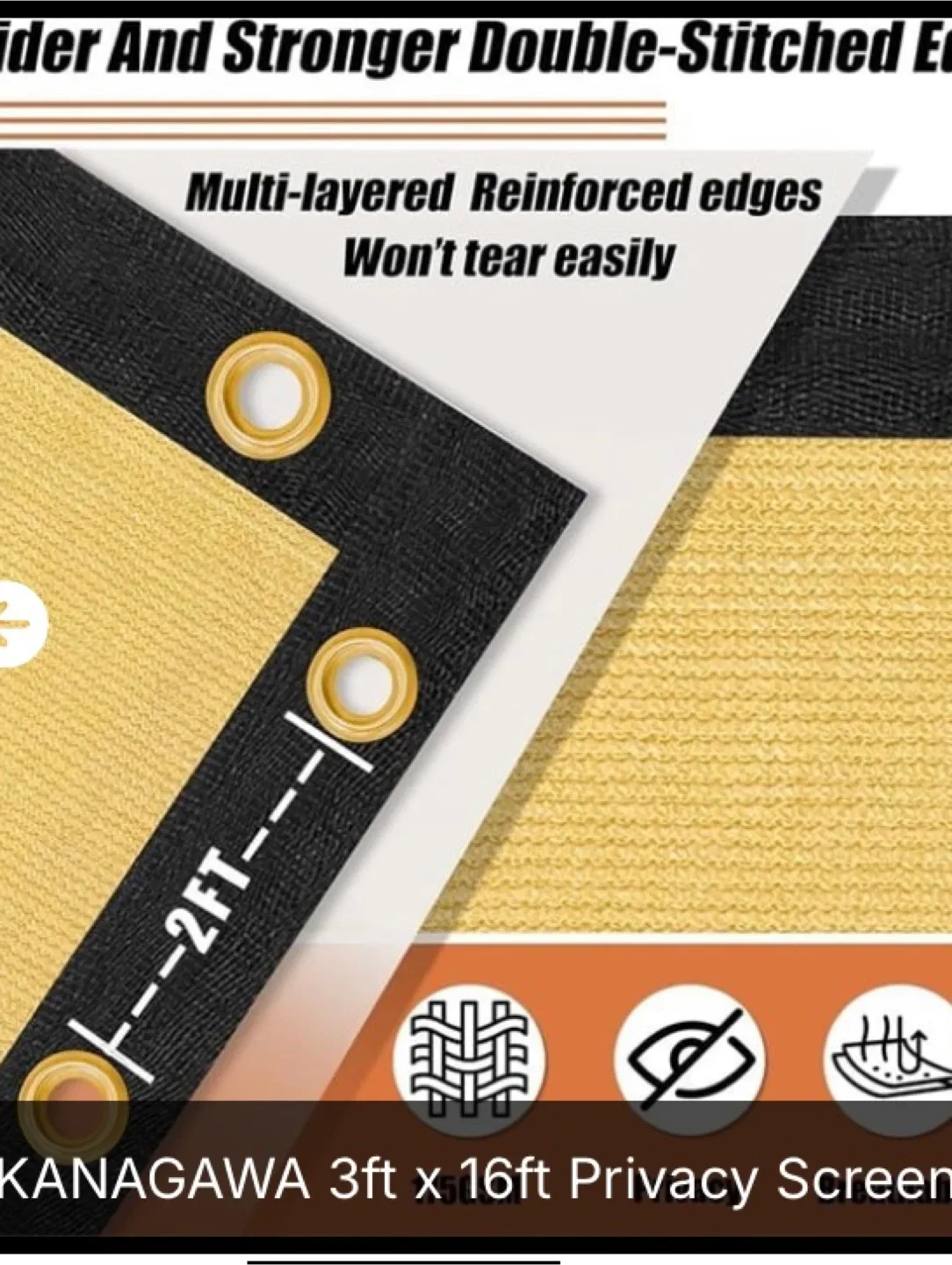 KANAGAWA 3ft x 16ft Privacy Screen image indicator(3)