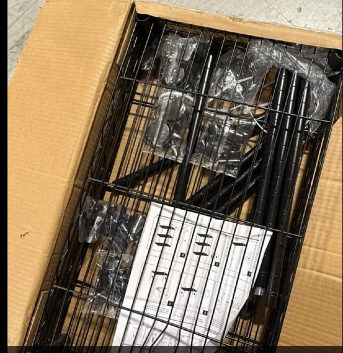 3-Shelf Shelving Unit - Black