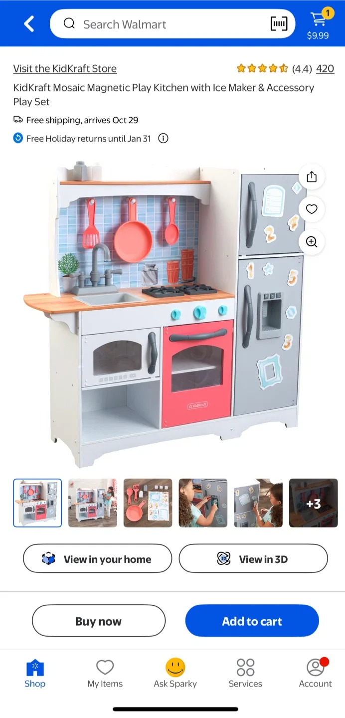 KidKraft Wooden Play Kitchen image indicator(9)