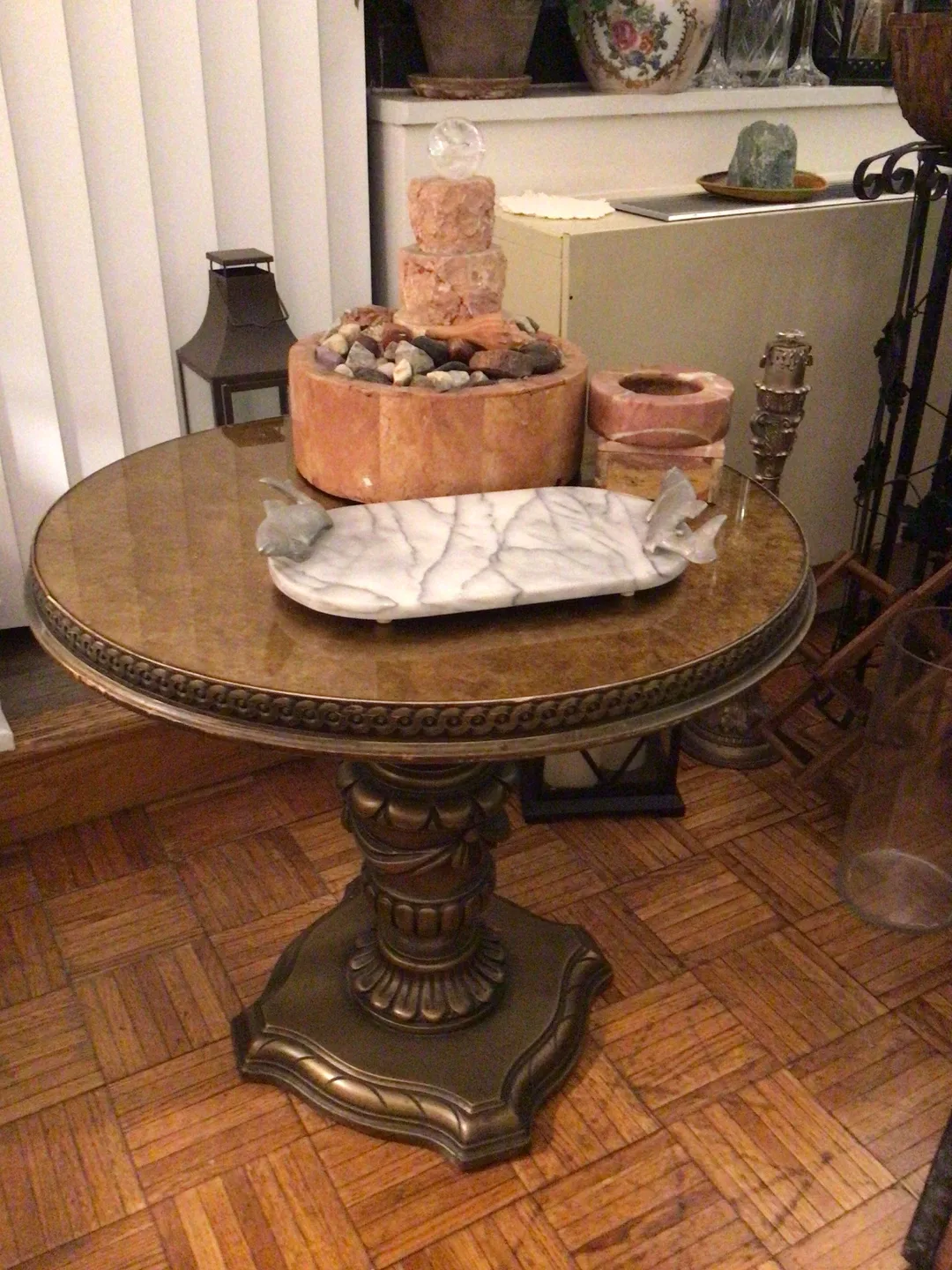 Art Deco Carved Wooden & Glass Coffee Table image indicator(3)