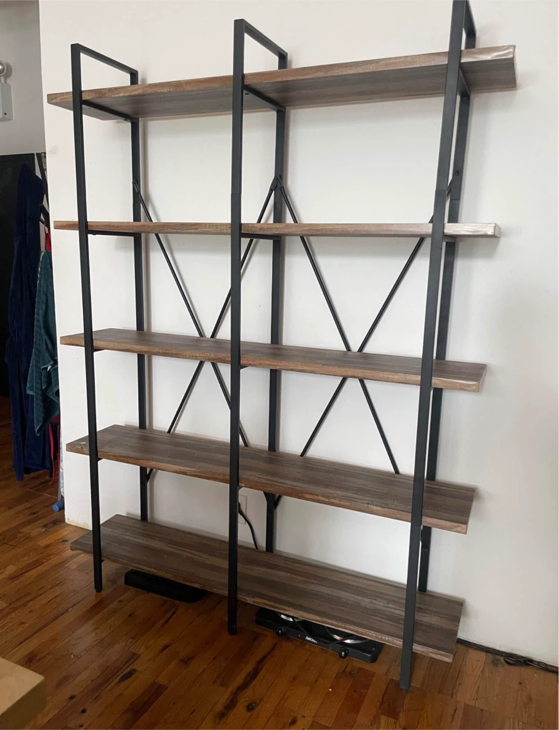 Industrial Style Bookshelf - Wood & Metal - photo 2