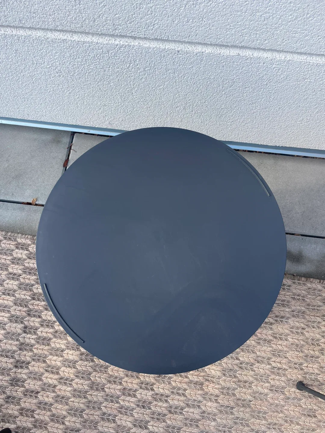 Black Outdoor Side Table with Storage image indicator(2)