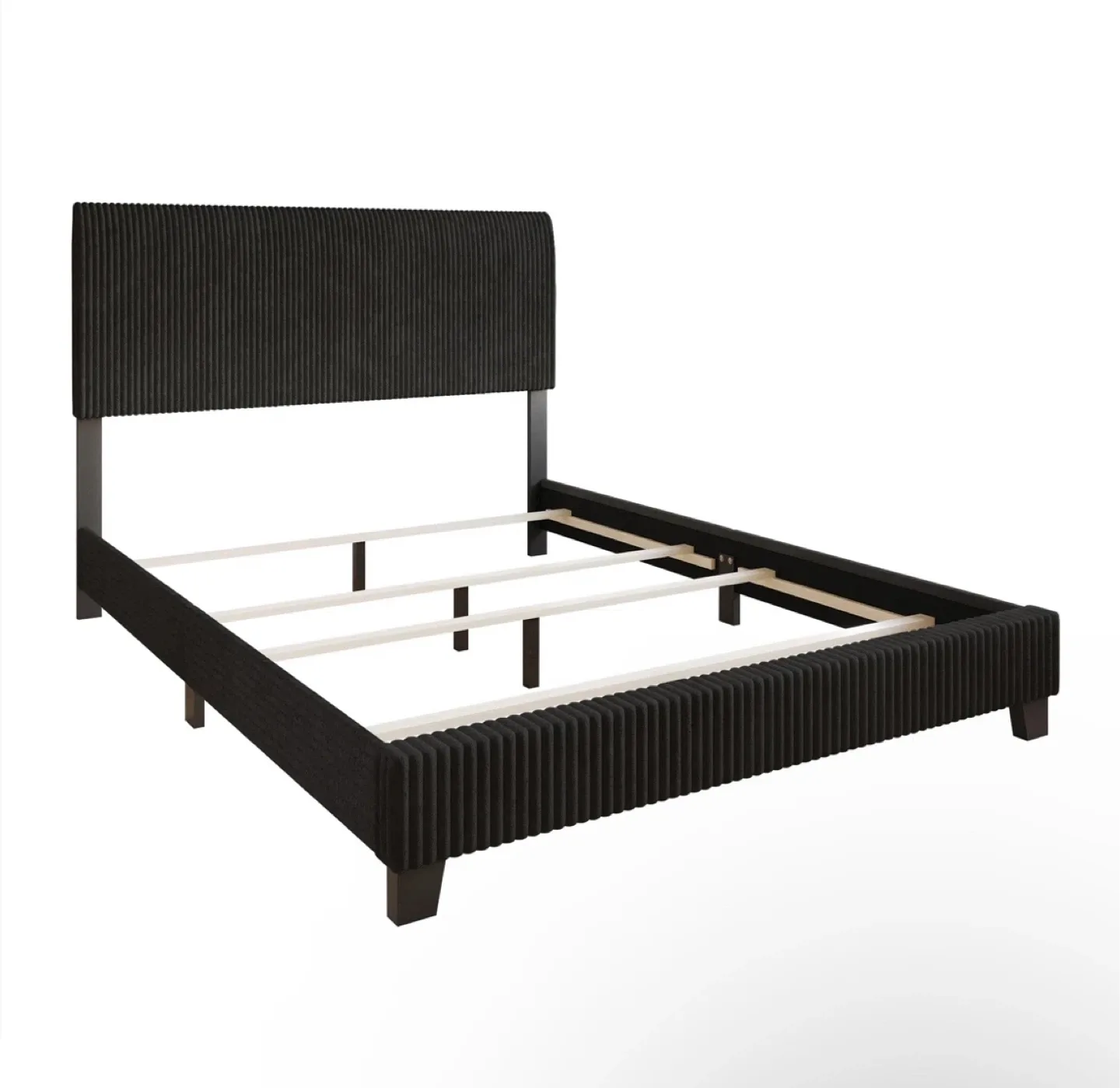 King Size Black Bed Frame/ Headboard - AS IS image indicator(8)