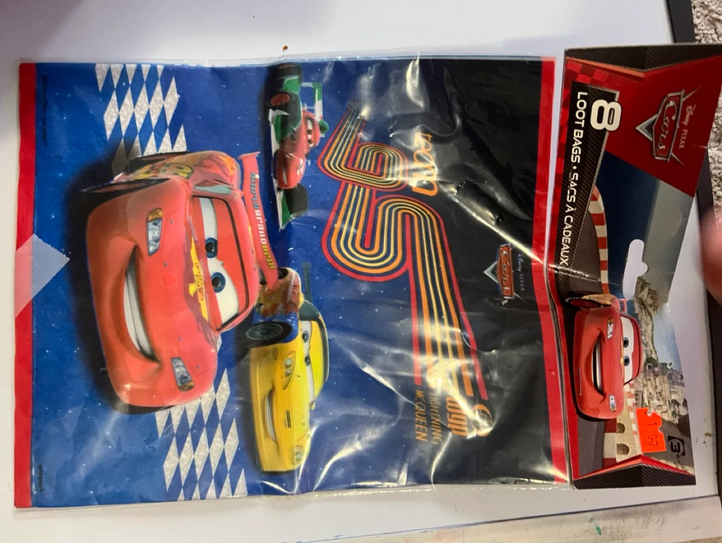 Disney Pixar Cars Loot Bags - 8 Pack