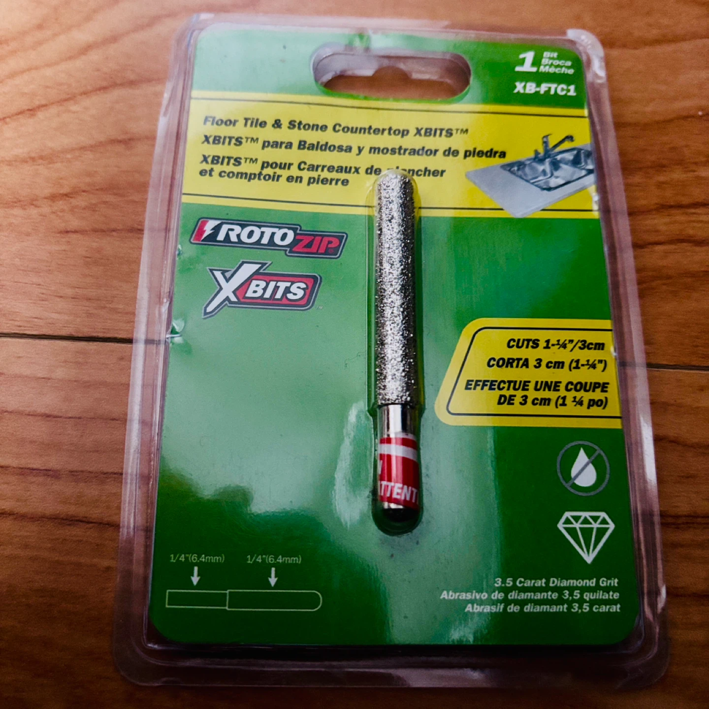 *New* RotoZip $58+ 1/4-inch Floor Tile Drill Bit, XB-FTC1